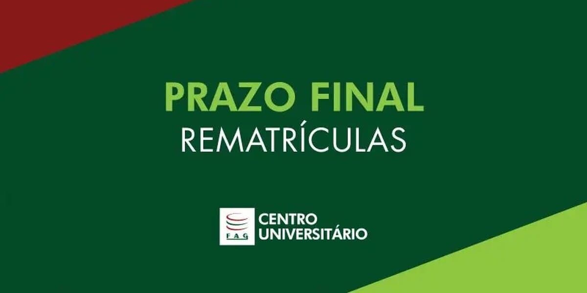 Atenção: Prazo final para rematrícula é 24 de Agosto