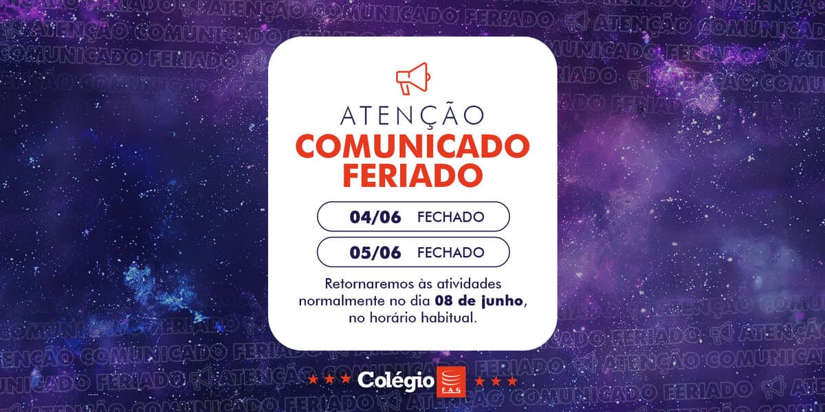 Comunicado de feriado