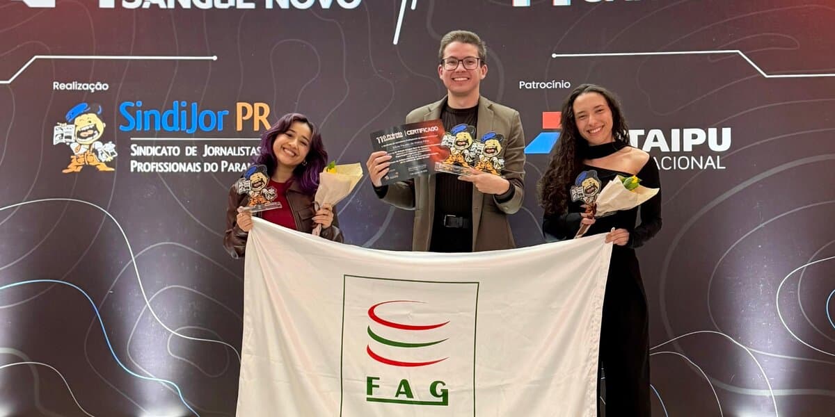Jornalismo FAG conquista quatro troféus nos Prêmios Sangue Novo e Sangue Bom