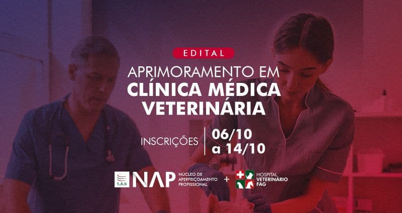 NAP abre inscrições para curso de aperfeiçoamento em Clínica Médica Veterinária